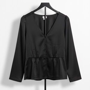 J.Crew Black blouse size 10 office wear casual wear preppy perfect for fall